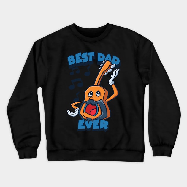 best dad ever music notes Crewneck Sweatshirt by Pixeldsigns